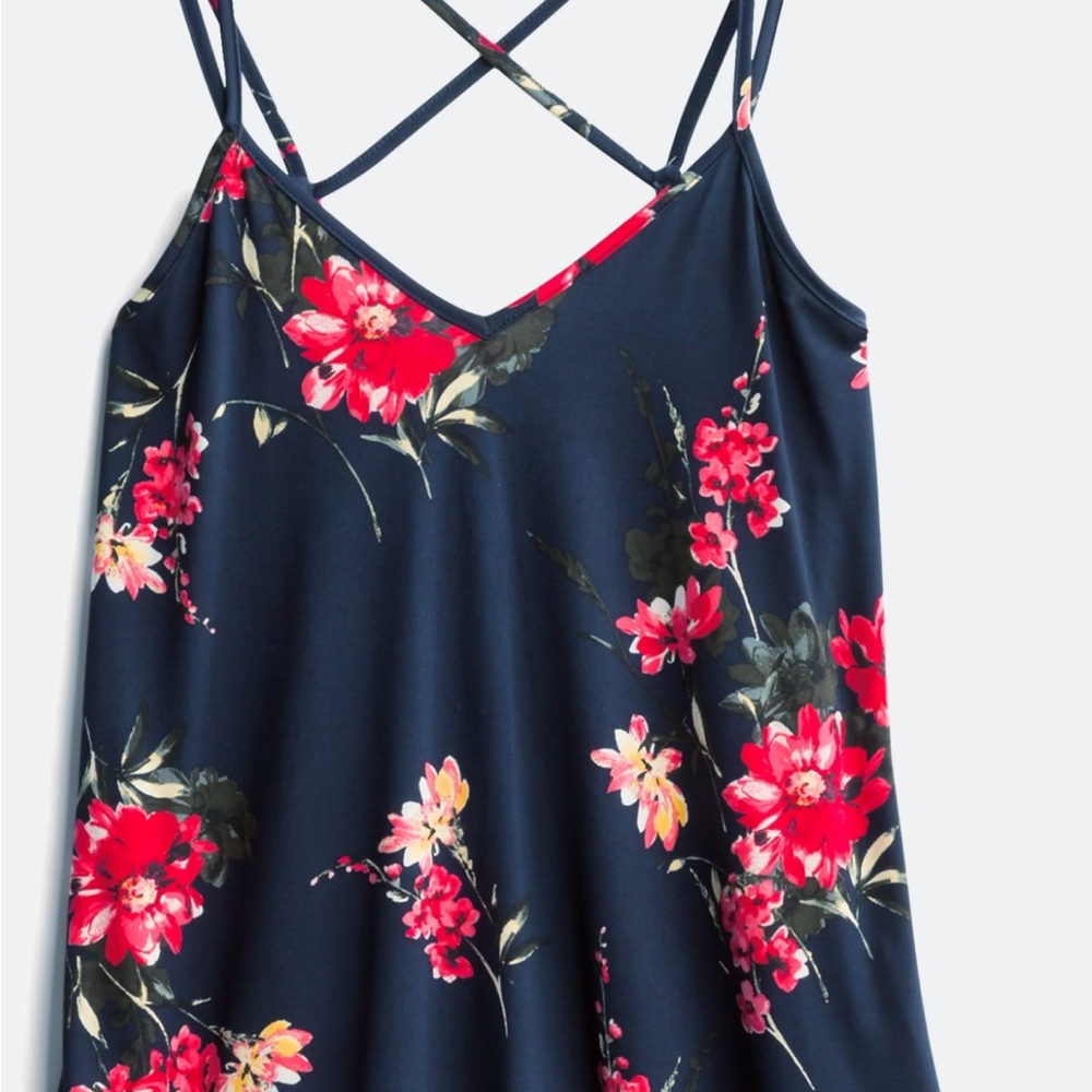 Papermoon Navy Floral Tank Top